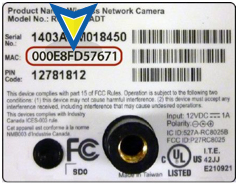 Rear Camera Label with MAC ID